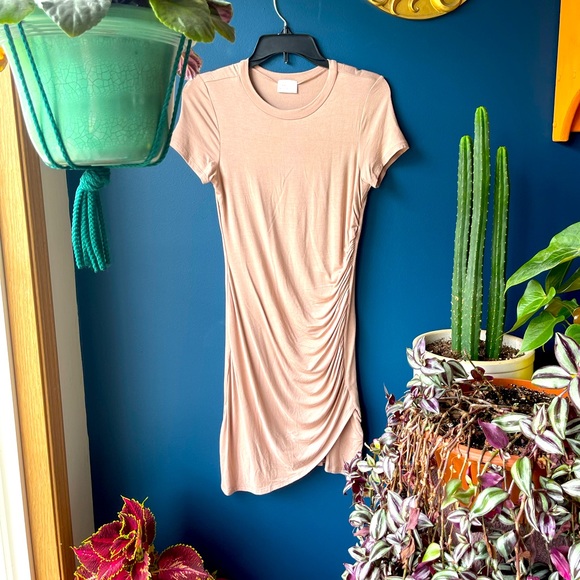 Tan cream tee dress